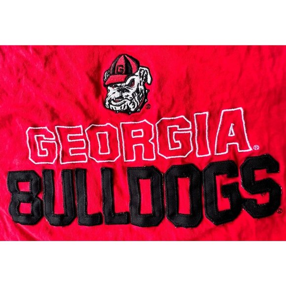 Vintage Champion Georgia Bulldogs T Shirt Large Red Short Sleeves Embroi… - Picture 4 of 12